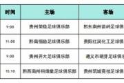 2024年贵州省“足协杯”业余足球冠军赛本周六打响