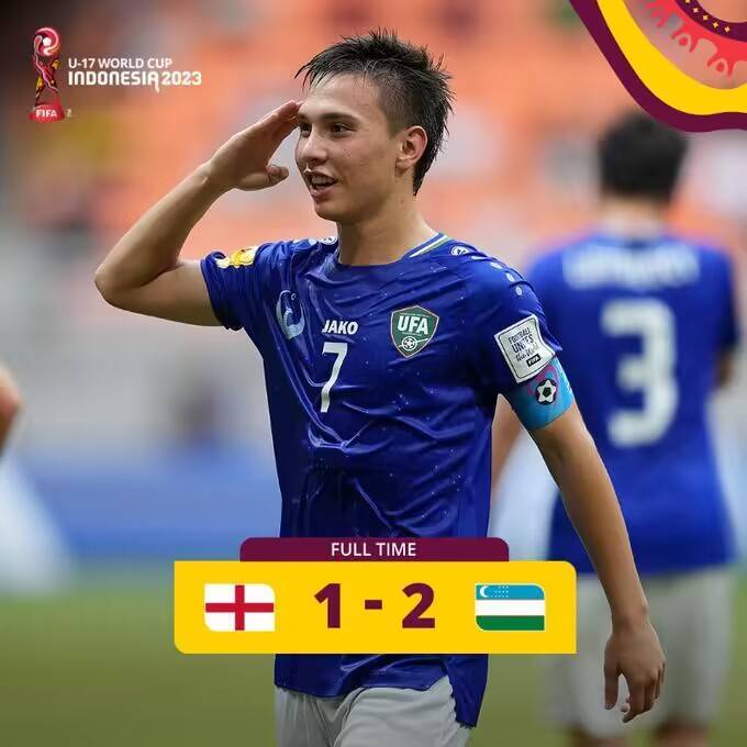 亚洲骄傲！U17世界杯，乌兹别克斯坦2-1力克英格兰闯进8强